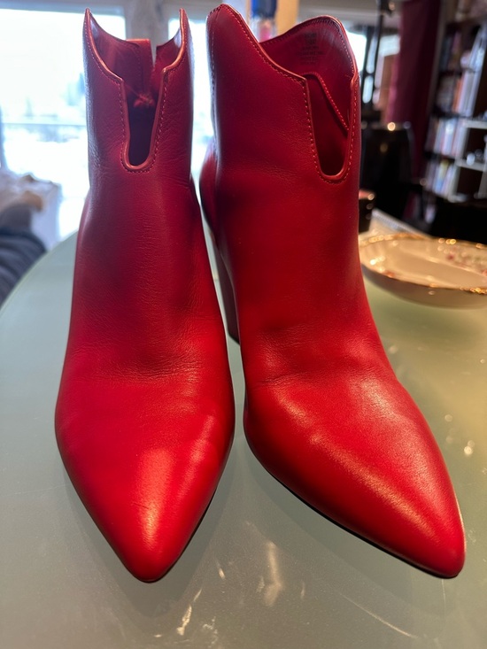 Nordstrom Shoes - Nordstrom Red Leather Pointed Ankle Booties